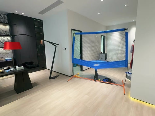Automatic Tennis Ball Launcher with Ball Return Net, Self-Practice Training System for Court