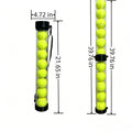Tennis Pickup Tube, 2‑Piece Collapsible Tennis Ball Collector, Holds 16 Standard Tennis Balls, Portable Ball Retriever for Tennis Court Training, Balls NOT Included