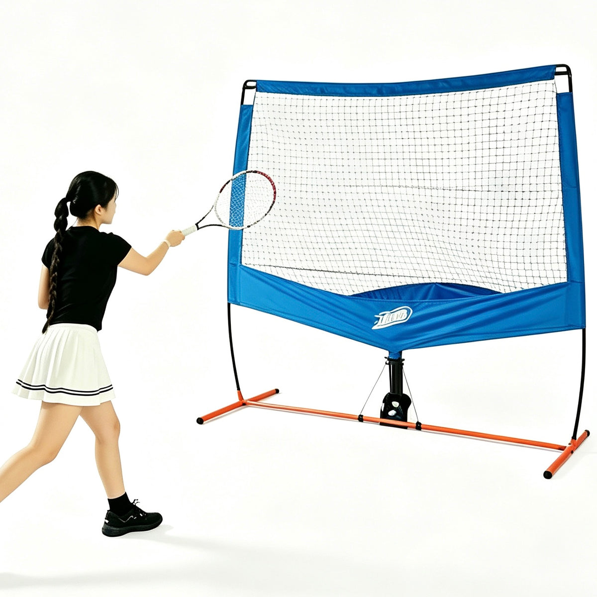 Automatic Tennis Ball Launcher with Ball Return Net, Self-Practice Training System for Court