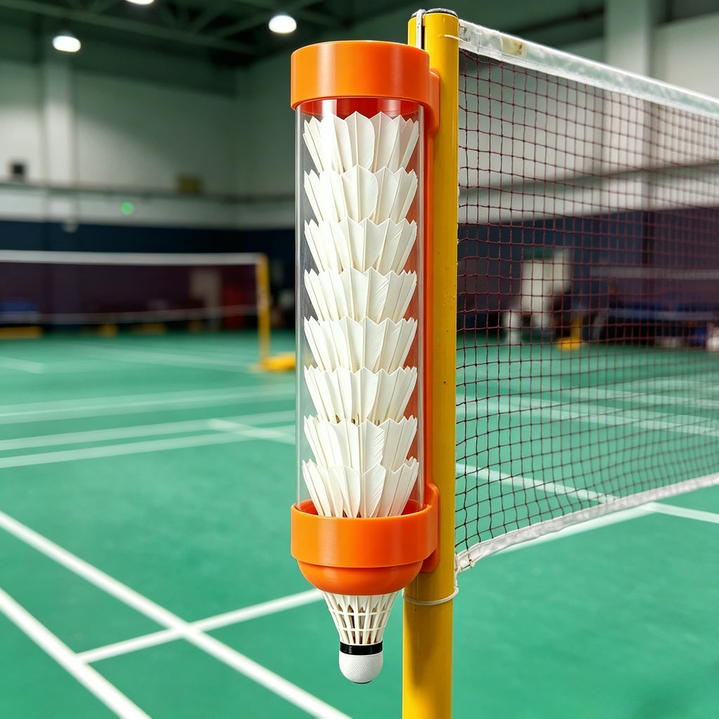 Magnetic Badminton Barrel, Portable 10 Shuttlecocks Storage Tube, 8.5×27.5cm Large‑Capacity, Waterproof Shatterproof Badminton Holder for Outdoor Training Sports